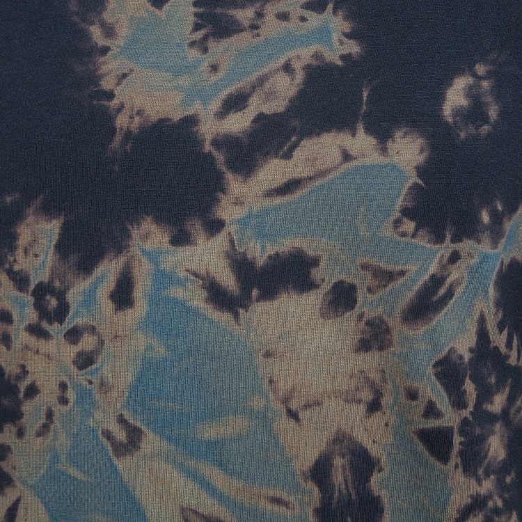 Pre Owned Louis Vuitton Navy Blue Tie Dye Cotton Round Neck Sweatshirt L