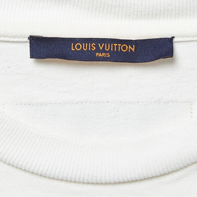 Pre Owned Louis Vuitton White Cotton Crew Neck T-Shirt S