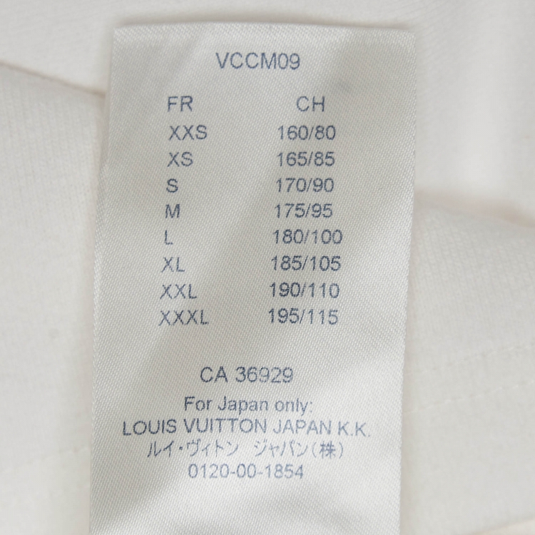 Pre Owned Louis Vuitton Off White Smoke Logo Print Cotton T-Shirt S