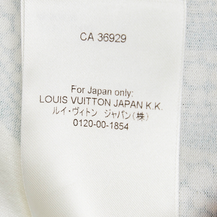Pre Owned Louis Vuitton White Pumpkin Print Cotton T-Shirt XL