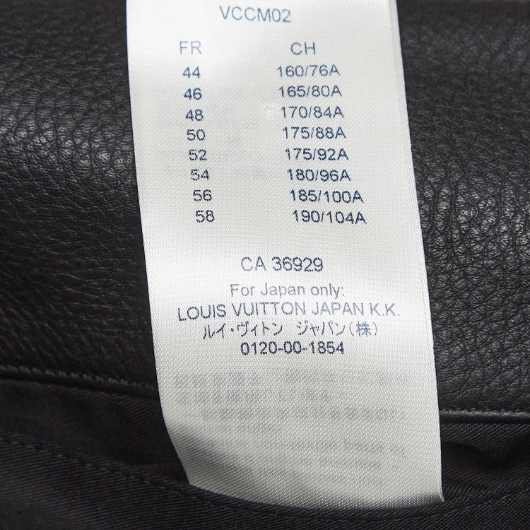 Pre Owned Louis Vuitton Black Monogram Patterned Leather Cargo Jacket XXL