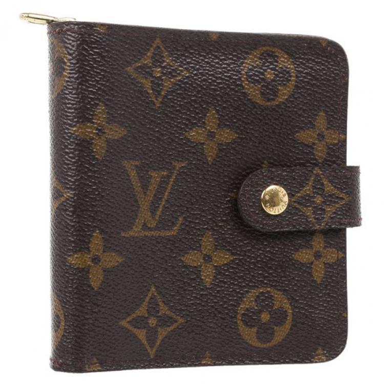 Louis Vuitton Monogram Canvas Zip Compact Wallet Louis Vuitton