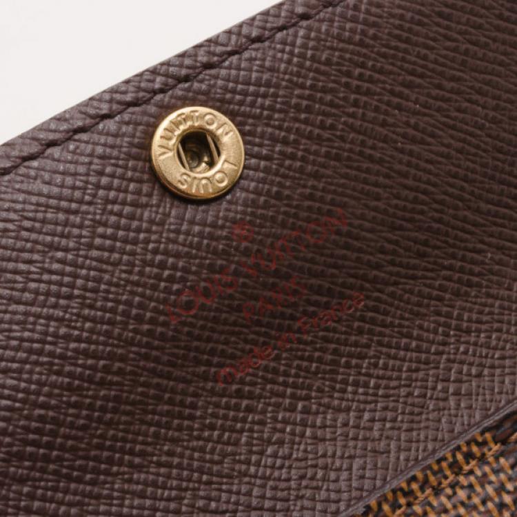 Pre Owned Louis Vuitton Damier Ebene Business Card Holder
