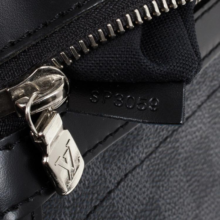 Pre Owned Louis Vuitton Damier Graphite Laptop Renzo Messenger Bag