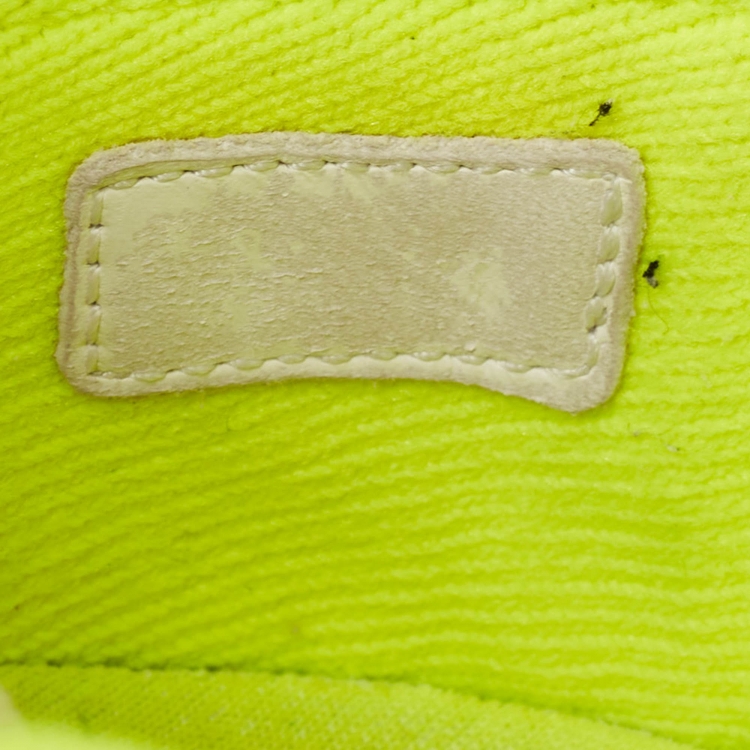Pre Owned Louis Vuitton Neon Yellow Knit Fabric V.N.R Sneakers Size 45