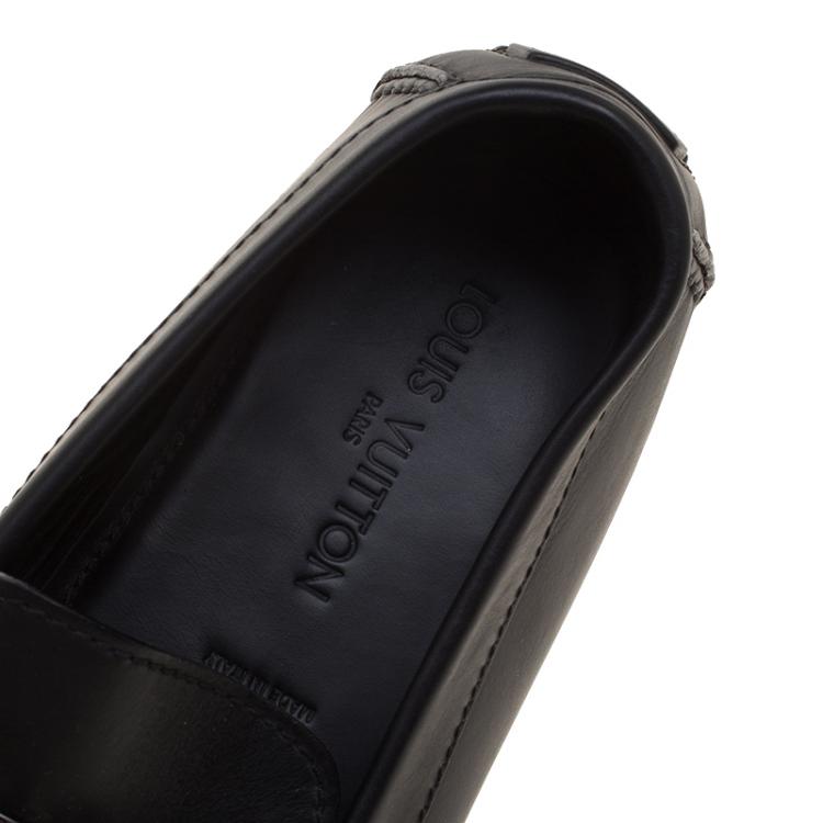 Pre Owned Louis Vuitton Black Leather Monte Carlo Loafers Size 46