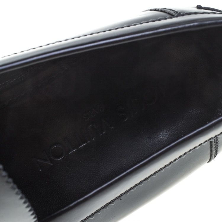 Pre Owned Louis Vuitton Black Leather Major Loafers Size 44.5