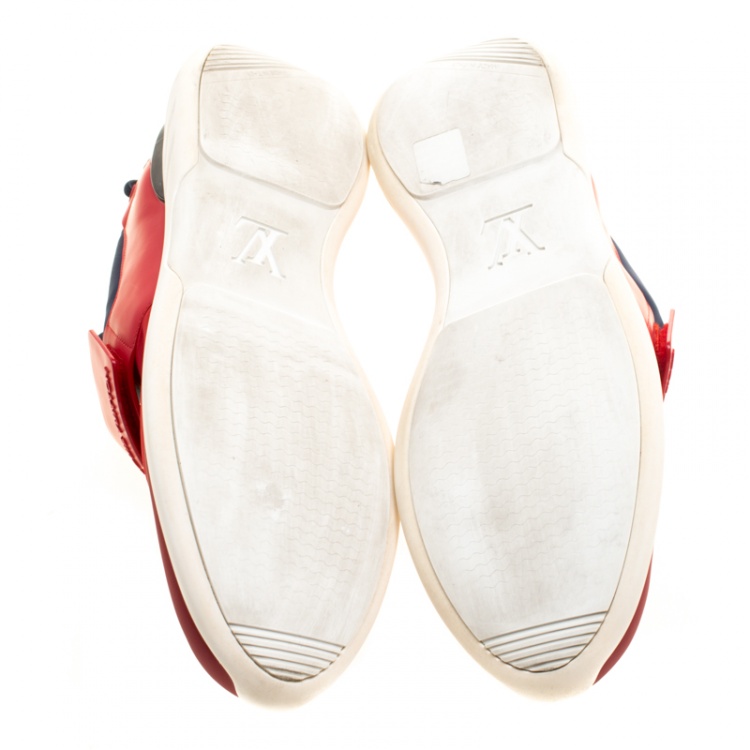 Pre Owned Louis Vuitton Tri Color Neoprene America's Cup Regatta Sneakers Size 43.5