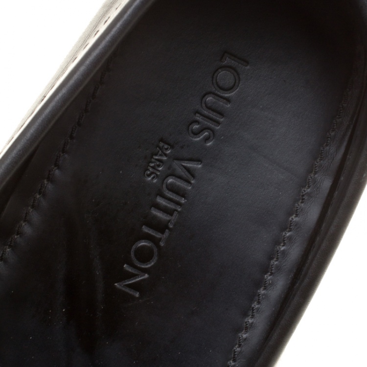 Pre Owned Louis Vuitton Black Leather Monte Carlo Loafers Size 44
