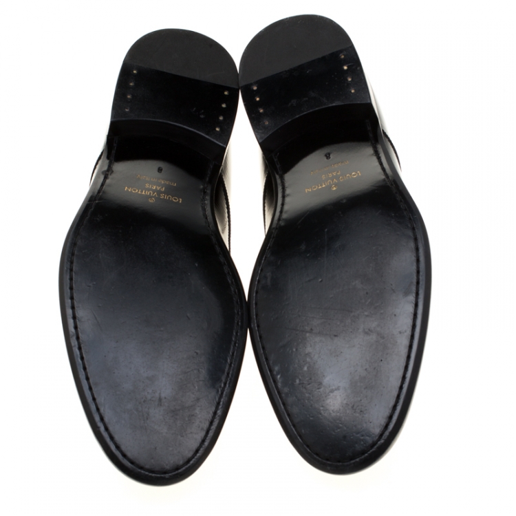 Pre Owned Louis Vuitton Black Electric Epi Leather Derby Shoes Size 42