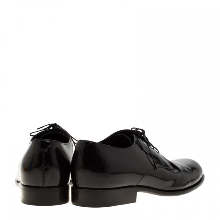 Pre Owned Louis Vuitton Black Electric Epi Leather Derby Shoes Size 42