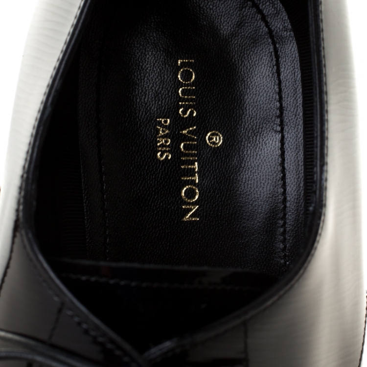 Pre Owned Louis Vuitton Black Electric Epi Leather Derby Shoes Size 42