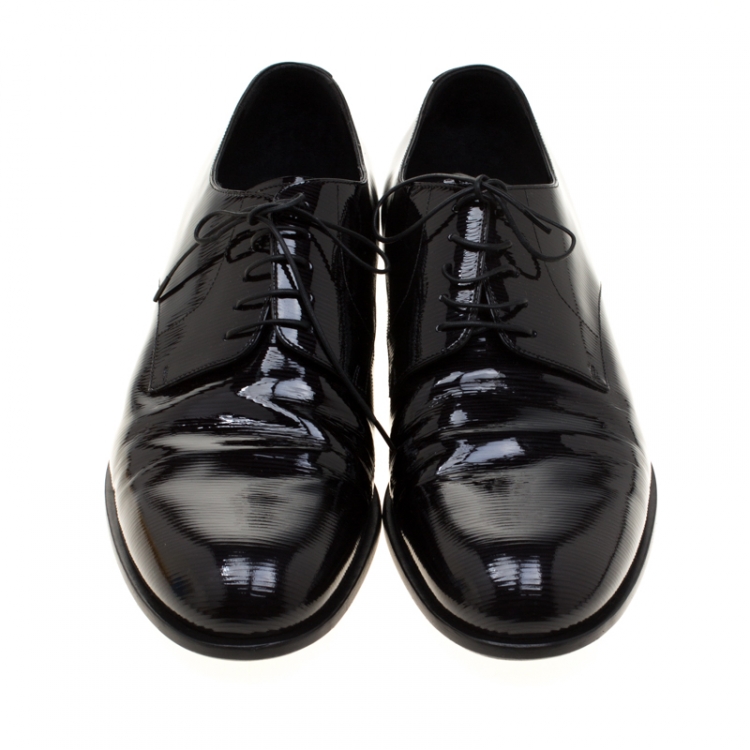 Pre Owned Louis Vuitton Black Electric Epi Leather Derby Shoes Size 42