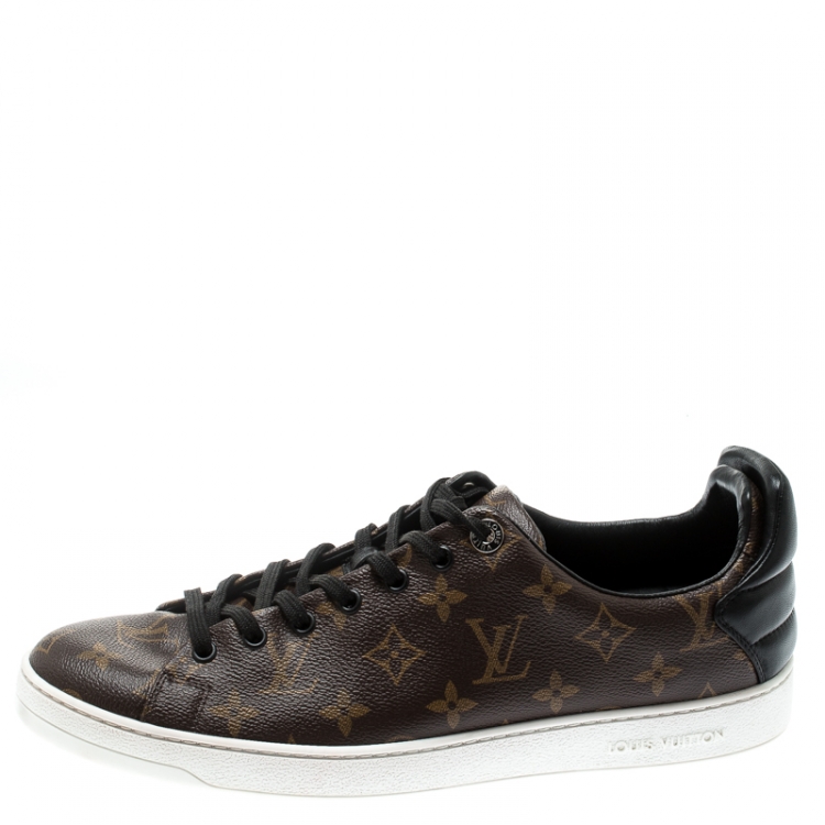 Louis Vuitton White Leather and Monogram Coated Canvas Frontrow