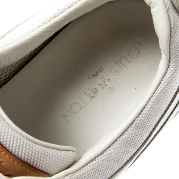 مملوكة مسبقًا Louis Vuitton Tricolor Leather And Suede Lace Up Sneakers Size 43