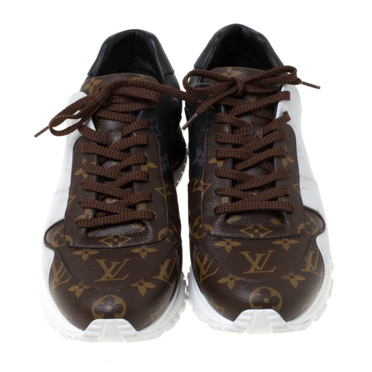 Pre Owned Louis Vuitton Tricolor Monogram Canvas Run Away Sneakers Size 43