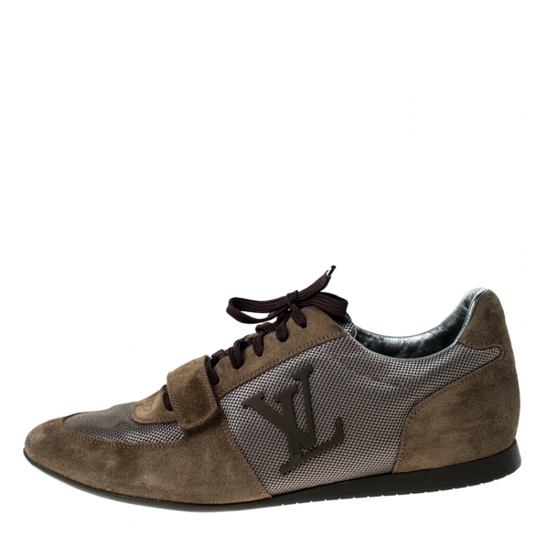 Louis Vuitton Grey/Olive Green Canvas 