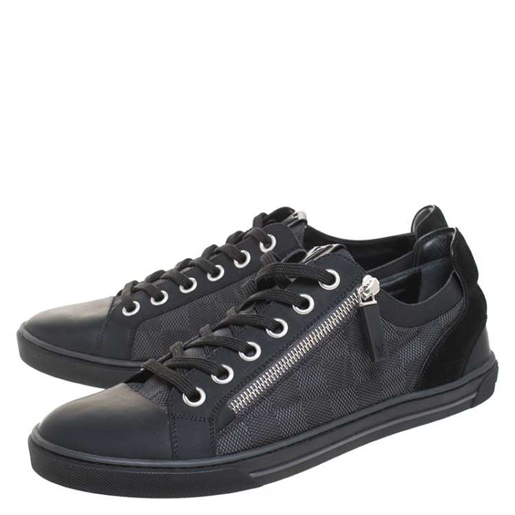 Louis Vuitton Graphite Damier Nylon And Black Leather Louis Vuitton Graphite Damier Nylon And Black Leather