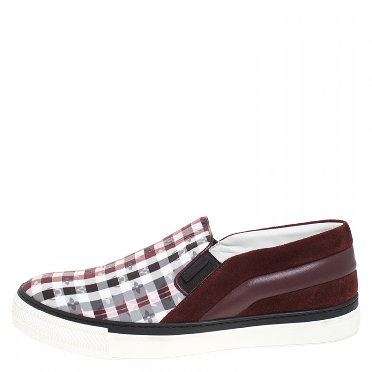 Louis Vuitton Multicolor Checkered Monogram Fabric, Leather And Suede  Twister Slip-on Sneakers Size 41 Louis Vuitton