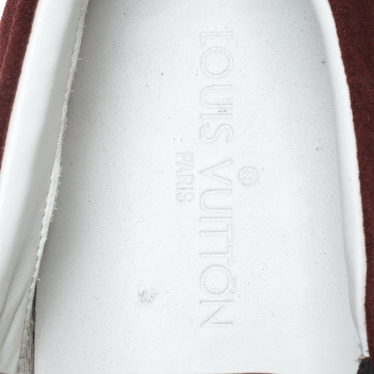 Pre Owned Louis Vuitton Multicolor Checkered Monogram Fabric, Leather And Suede Twister Slip-on Sneakers Size 41
