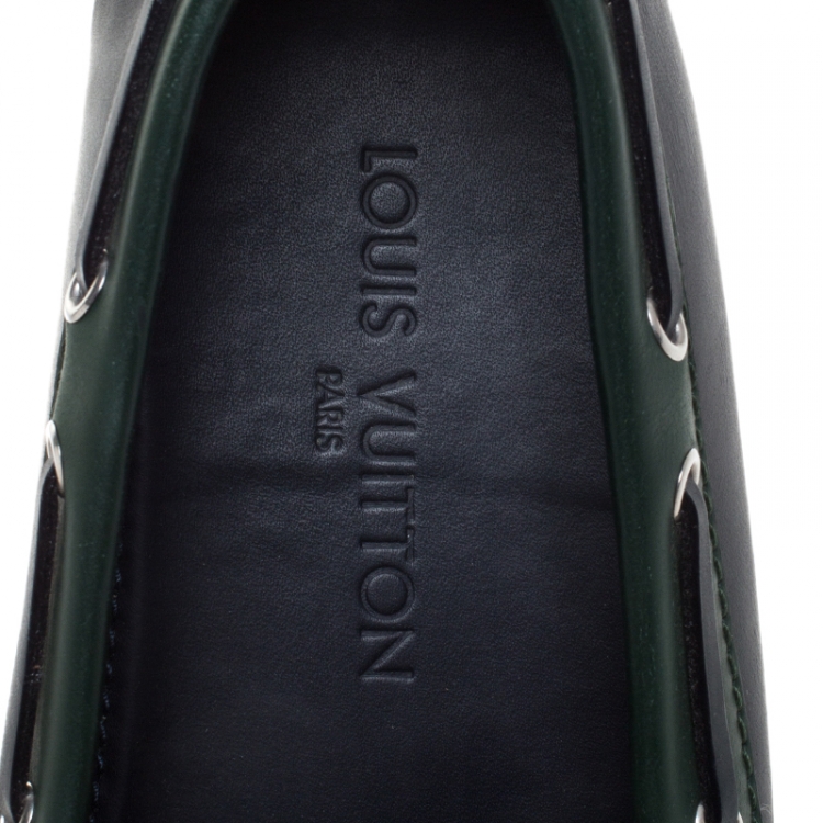 Pre Owned Louis Vuitton Tricolor Leather Arizona Loafers Size 43.5