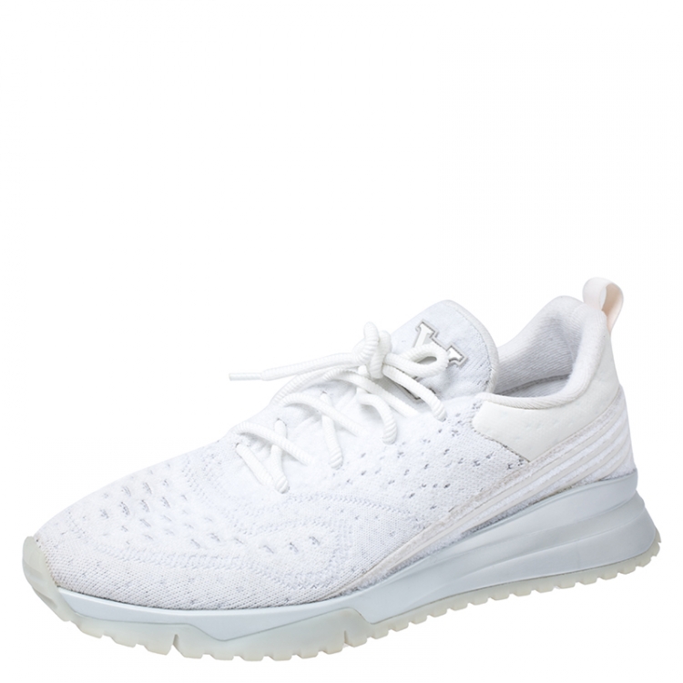 Louis Vuitton White Knit Fabric V.N.R Sneakers (LV 8, fits like a 9-9. –  Curated by Charbel