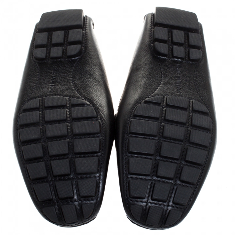 Pre Owned Louis Vuitton Black Leather Monte Carlo Loafers Size 41.5