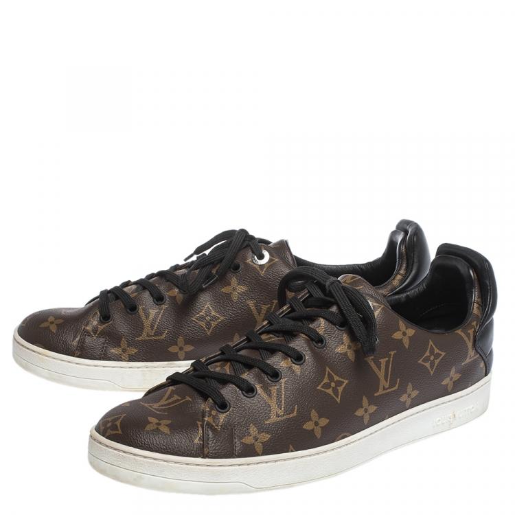 Pre Owned Louis Vuitton Monogram Canvas And Leather Trim Low Top Sneakers Size 43