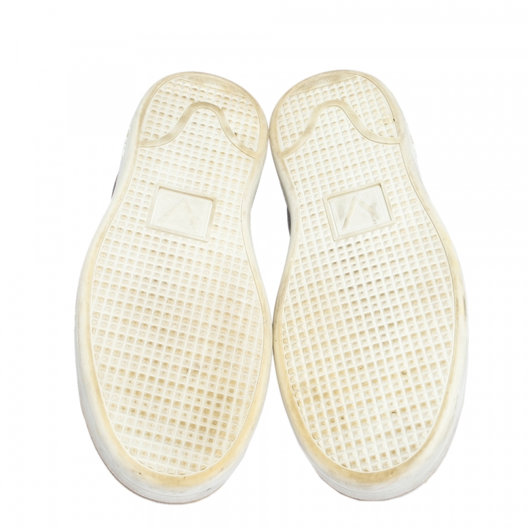 Pre Owned Louis Vuitton Monogram Canvas And Leather Trim Low Top Sneakers Size 43