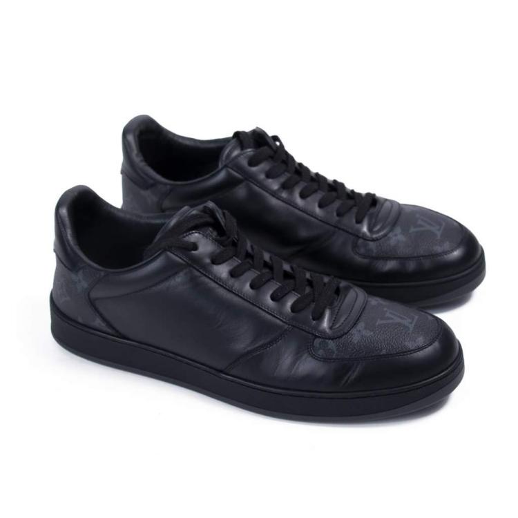 Pre Owned Louis Vuitton Monogram Eclipe Canvas and Leather Match-Up Sneakers Size 44