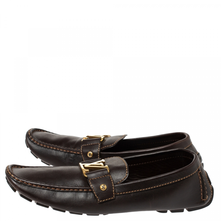 Louis Vuitton Brown Leather Monte Carlo Loafers Size 43.5 Louis Vuitton | TLC