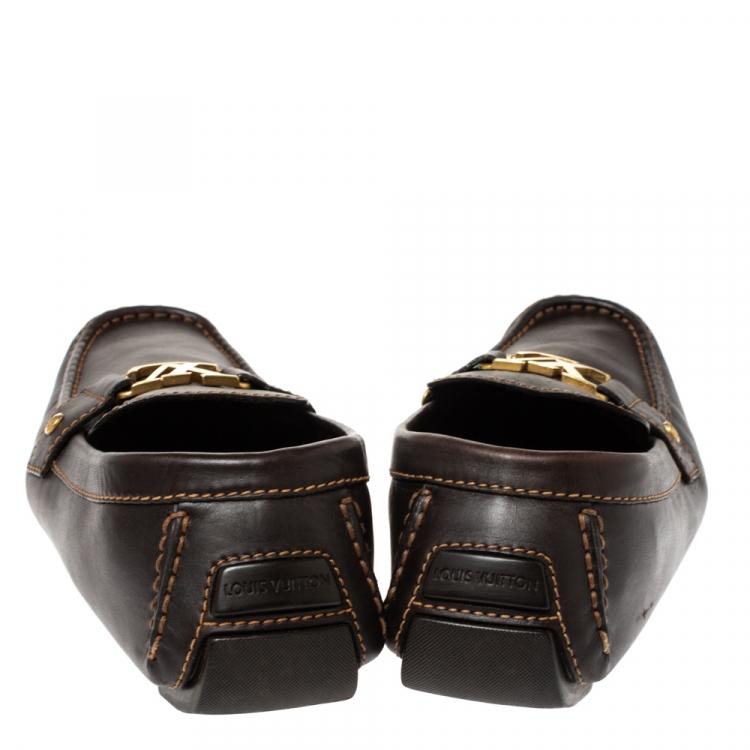 Louis Vuitton Brown Leather Monte Carlo Loafers Size 43.5 Louis Vuitton | TLC