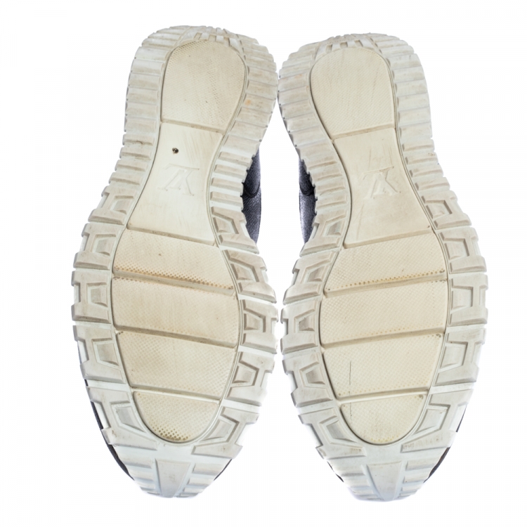 Pre Owned Louis Vuitton Tri Color Monogram Coated Canvas Run Away Sneakers Size 45