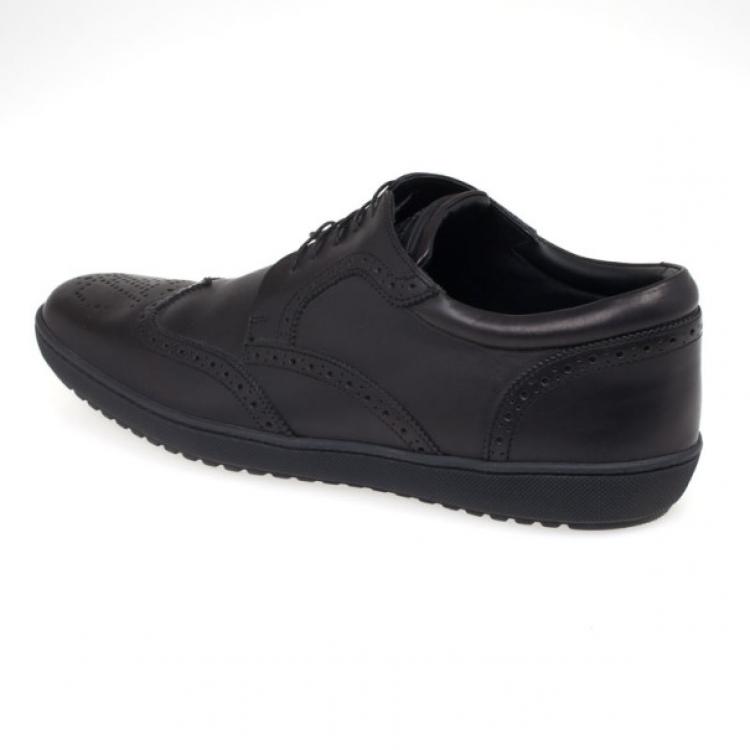 Pre Owned Louis Vuitton Black Leather Brogue Lace Up Shoes Size 41