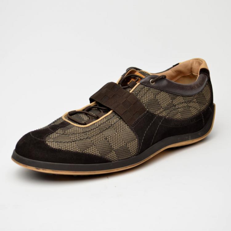 Pre Owned Louis Vuitton Damier Ebene Brown Sneakers Size 43.5