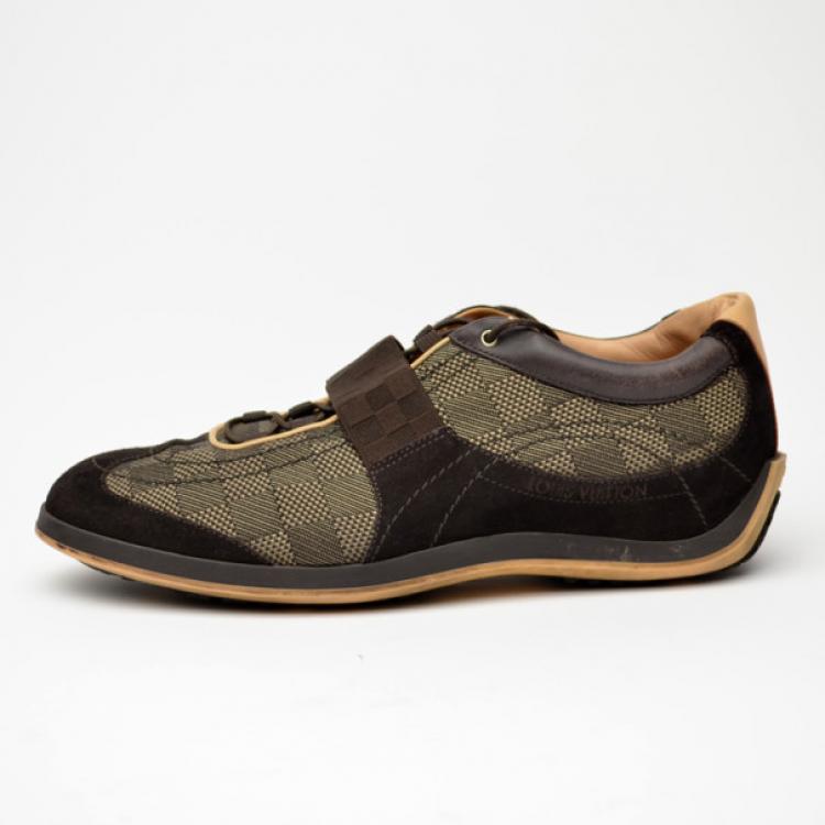 Pre Owned Louis Vuitton Damier Ebene Brown Sneakers Size 43.5