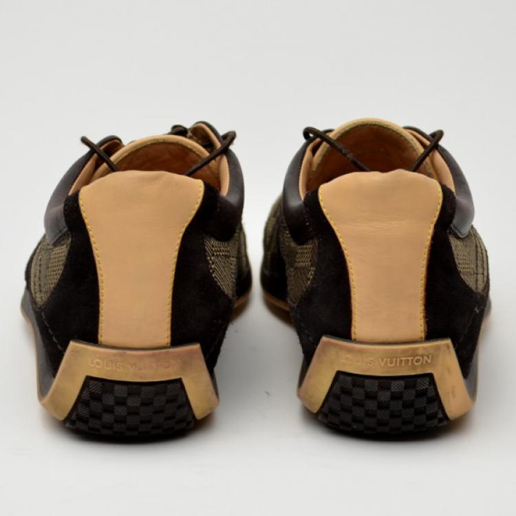 Pre Owned Louis Vuitton Damier Ebene Brown Sneakers Size 43.5