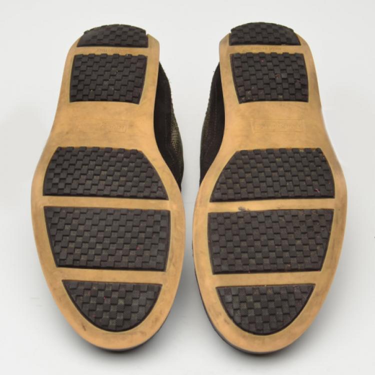 Pre Owned Louis Vuitton Damier Ebene Brown Sneakers Size 43.5