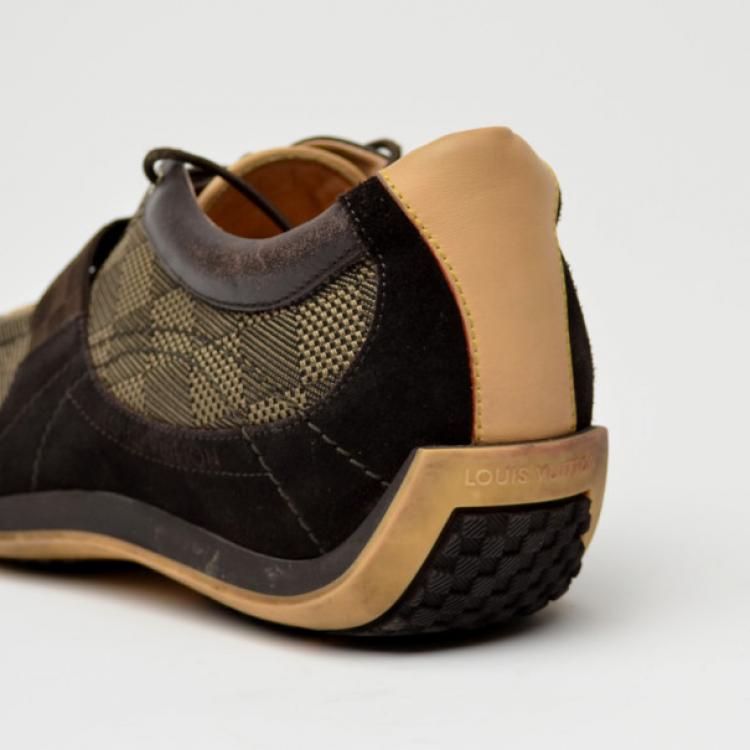 Pre Owned Louis Vuitton Damier Ebene Brown Sneakers Size 43.5
