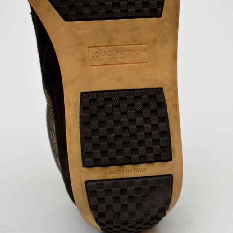 Pre Owned Louis Vuitton Damier Ebene Brown Sneakers Size 43.5
