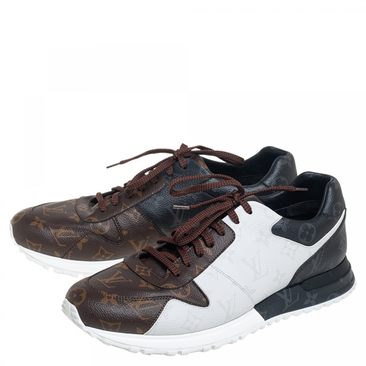 Pre Owned Louis Vuitton Tricolor Monogram Run Away Low Top Sneakers Size 44
