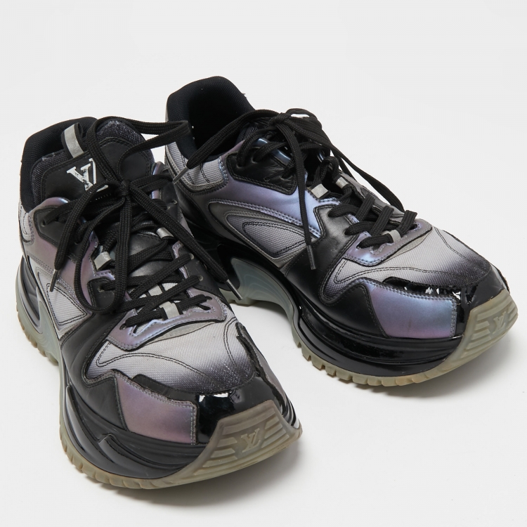 Pre Owned Louis Vuitton Multicolor Leather and Canvas RunAway Pulse Sneakers Size 42.5 