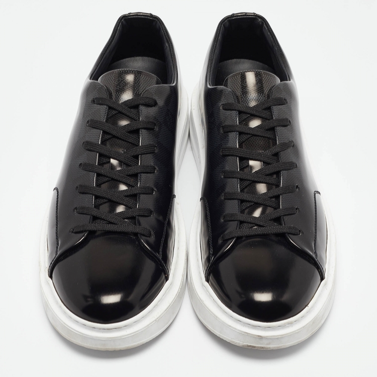 Pre Owned Louis Vuitton Damier Varnished Canvas Beverly Hills Sneakers Size 43