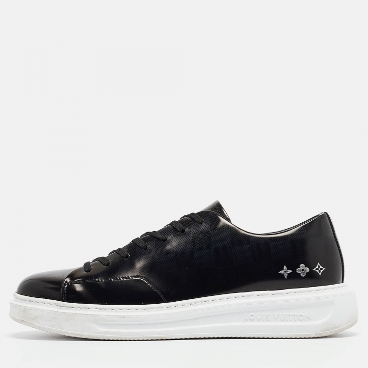 Pre Owned Louis Vuitton Damier Varnished Canvas Beverly Hills Sneakers Size 43