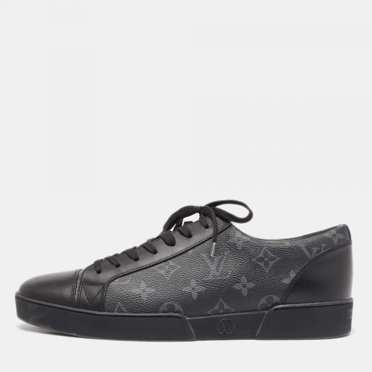 Pre Owned Louis Vuitton Monogram Eclipse Canvas and Leather Match Up Sneakers Size 42