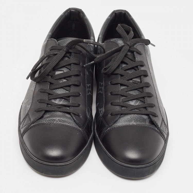 Pre Owned Louis Vuitton Monogram Eclipse Canvas and Leather Match Up Sneakers Size 42