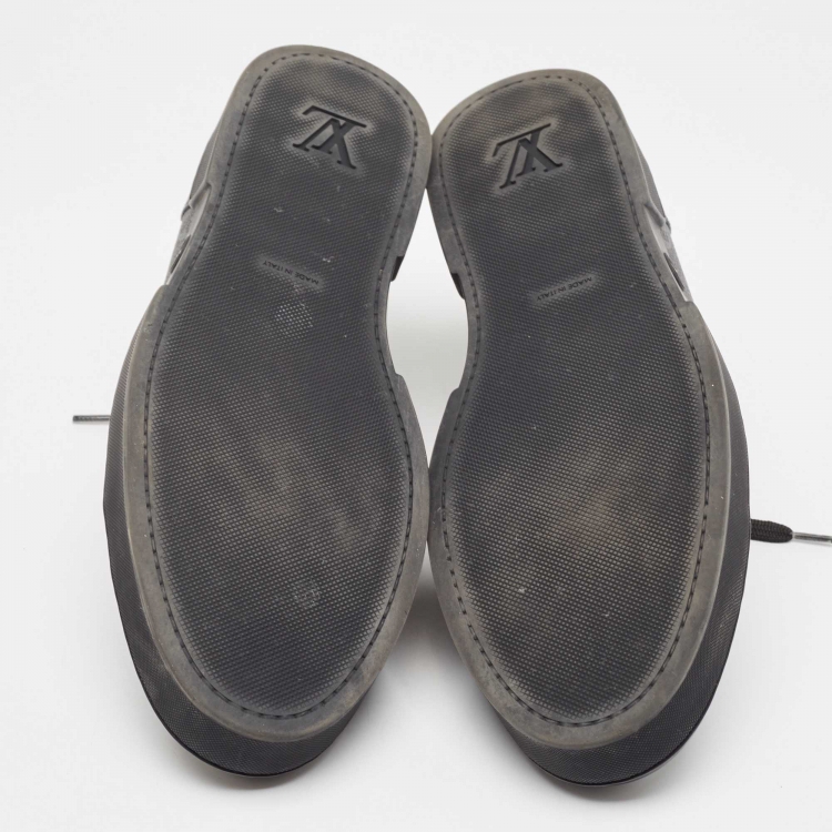 Pre Owned Louis Vuitton Monogram Eclipse Canvas and Leather Match Up Sneakers Size 42