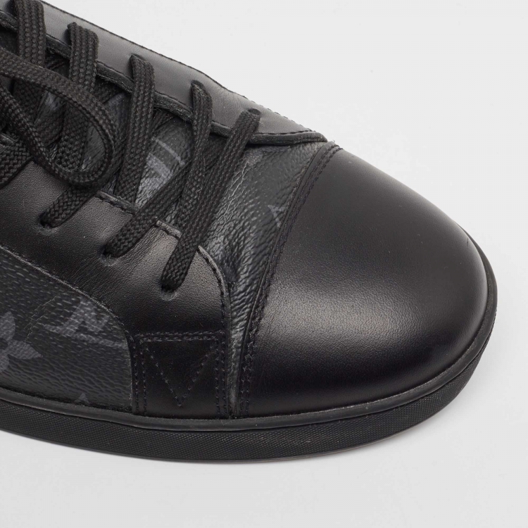 Pre Owned Louis Vuitton Monogram Eclipse Canvas and Leather Match Up Sneakers Size 42