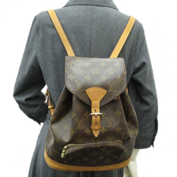 Pre Owned Louis Vuitton Monogram Montsouris MM Backpack