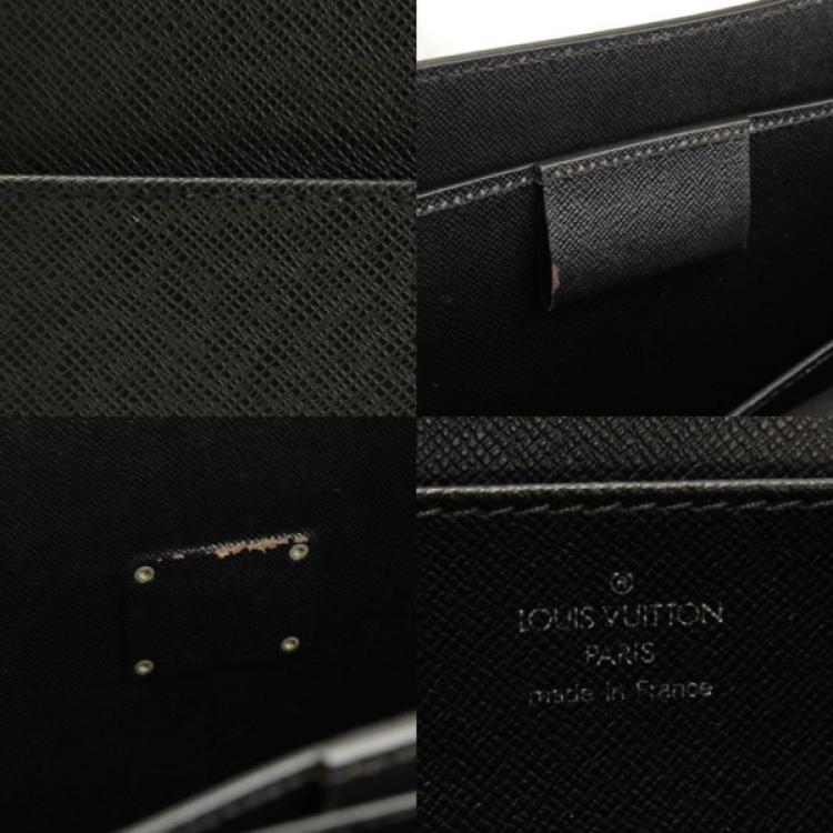Pre Owned Louis Vuitton Ardoise Taiga Leather Robusto 2 Compartments Briefcase